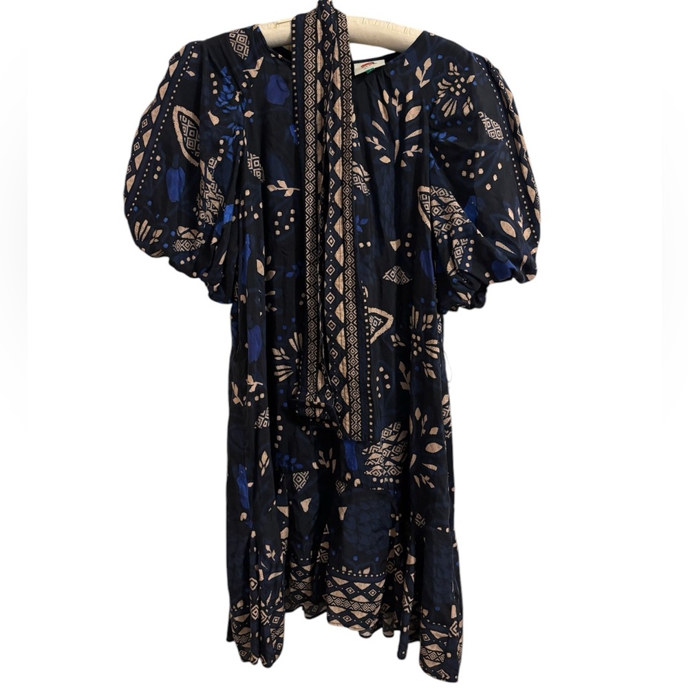FARM Rio Blue and Gold Mini Dress - Picture 4 of 9